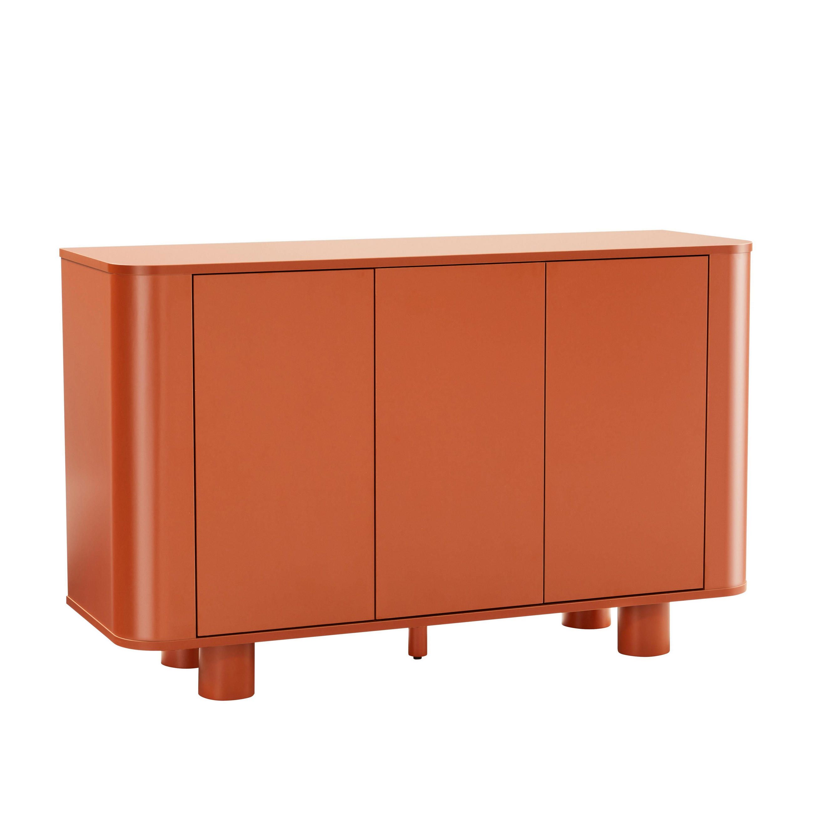 SIDEBOARD 120 cm, Orange - Orange, Holz (40/75/120cm) - Oviala