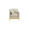 SESSEL Linara-Velluto 2 - Creme, Holz/Textil (81/91/95cm)