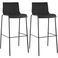 BARHOCKER Hover 2er-Set 100x43x48 cm schwarz - Schwarz, Kunststoff (43/100/48cm) - furnicato