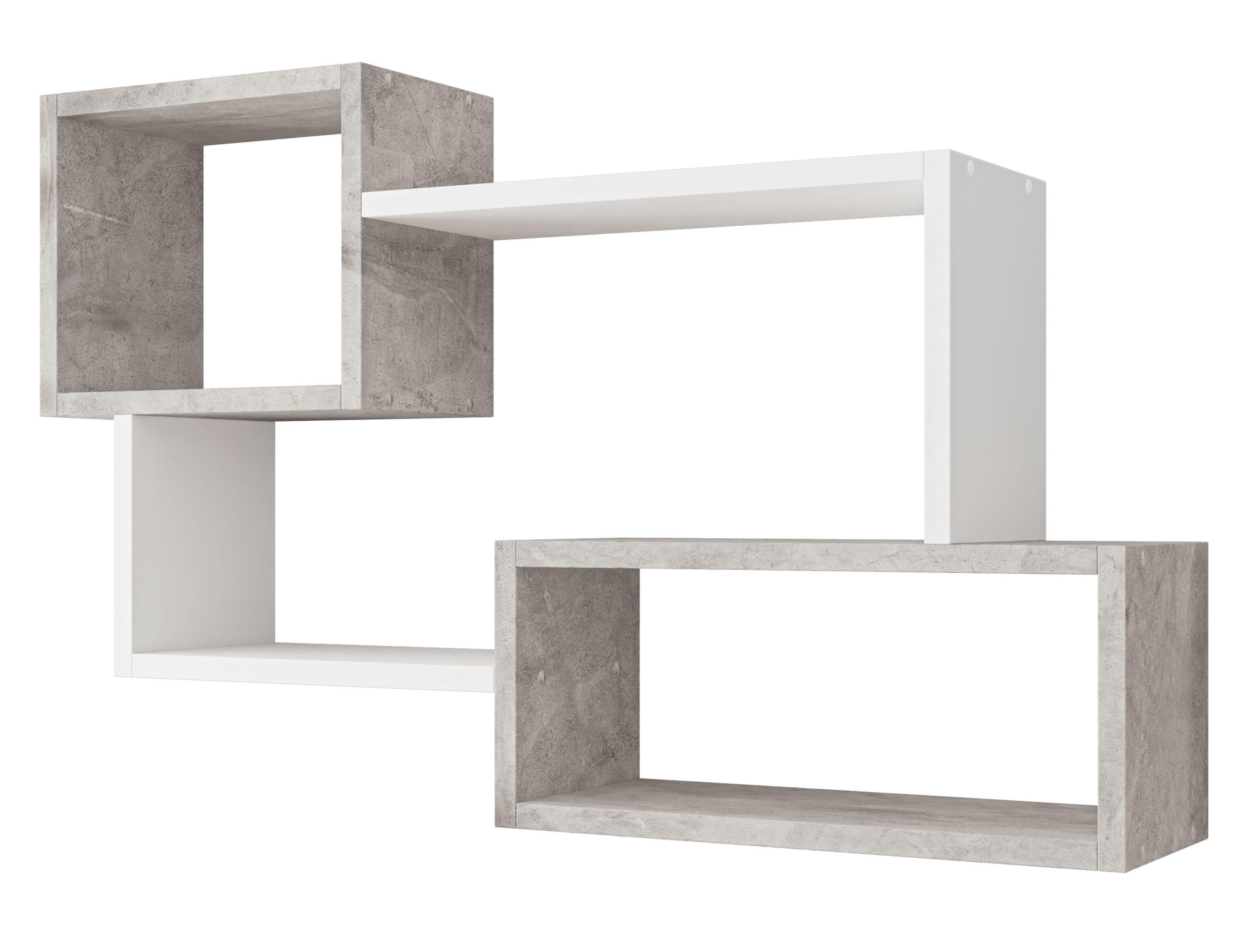 Mirjan24 Wandregal Grau 87x54x18 cm