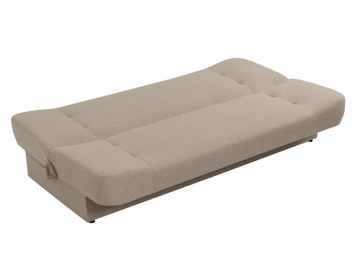 SCHLAFSOFA Jonas - Hellbraun, Holz/Textil (195/86/87cm)