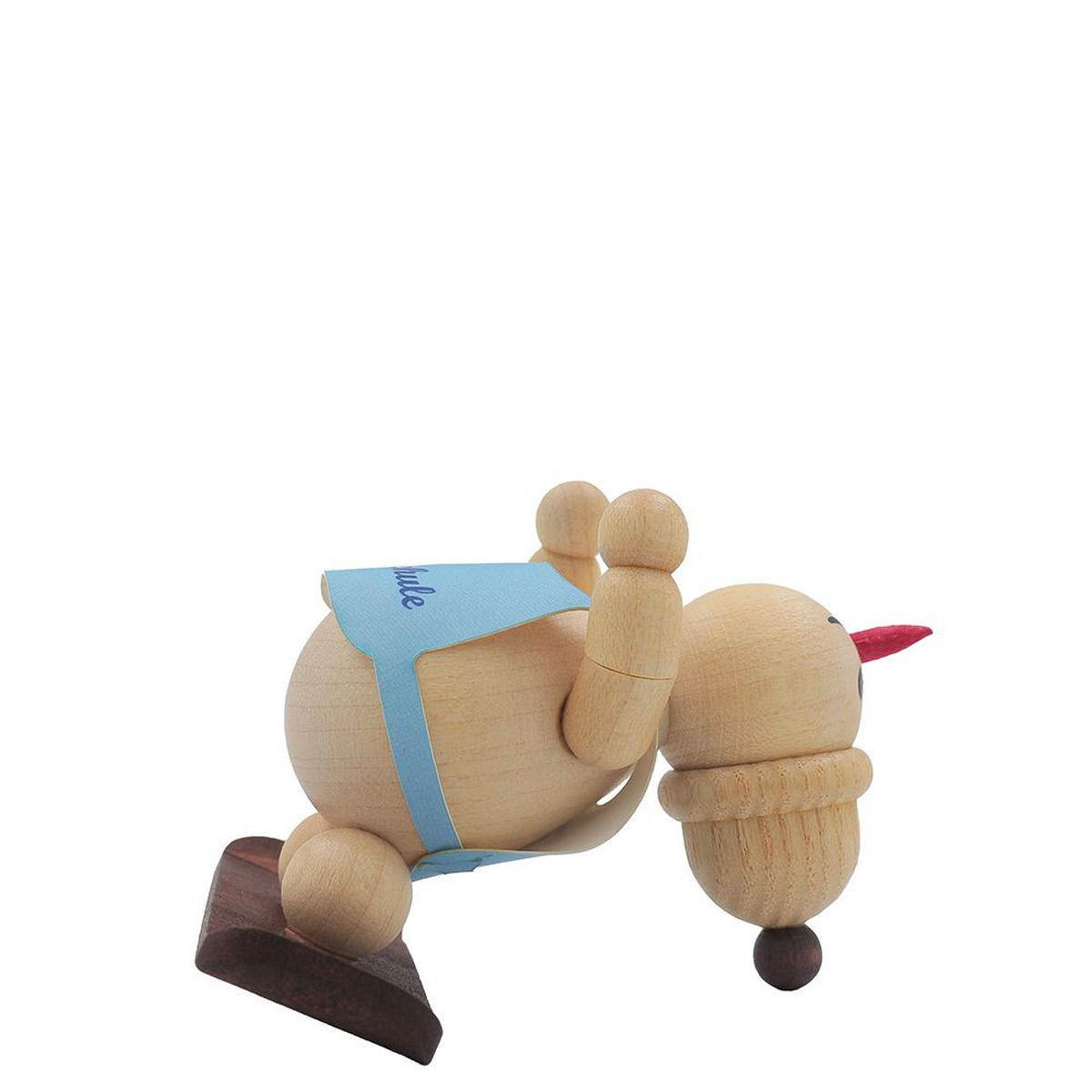 HOLZFIGUR Schneemann Junior Skianfänger mit Snowboard 4 cm - Multicolor, Holz (8/4/0.1cm)