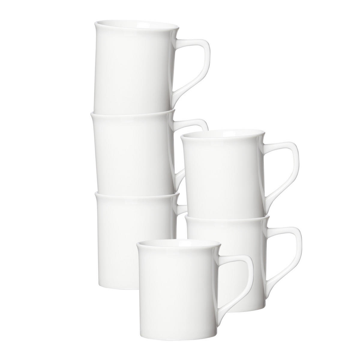 HENKELBECHER Simple weiß 400 ml 6er Set - Weiß, Keramik (0.4L) - Ritzenhoff Breker