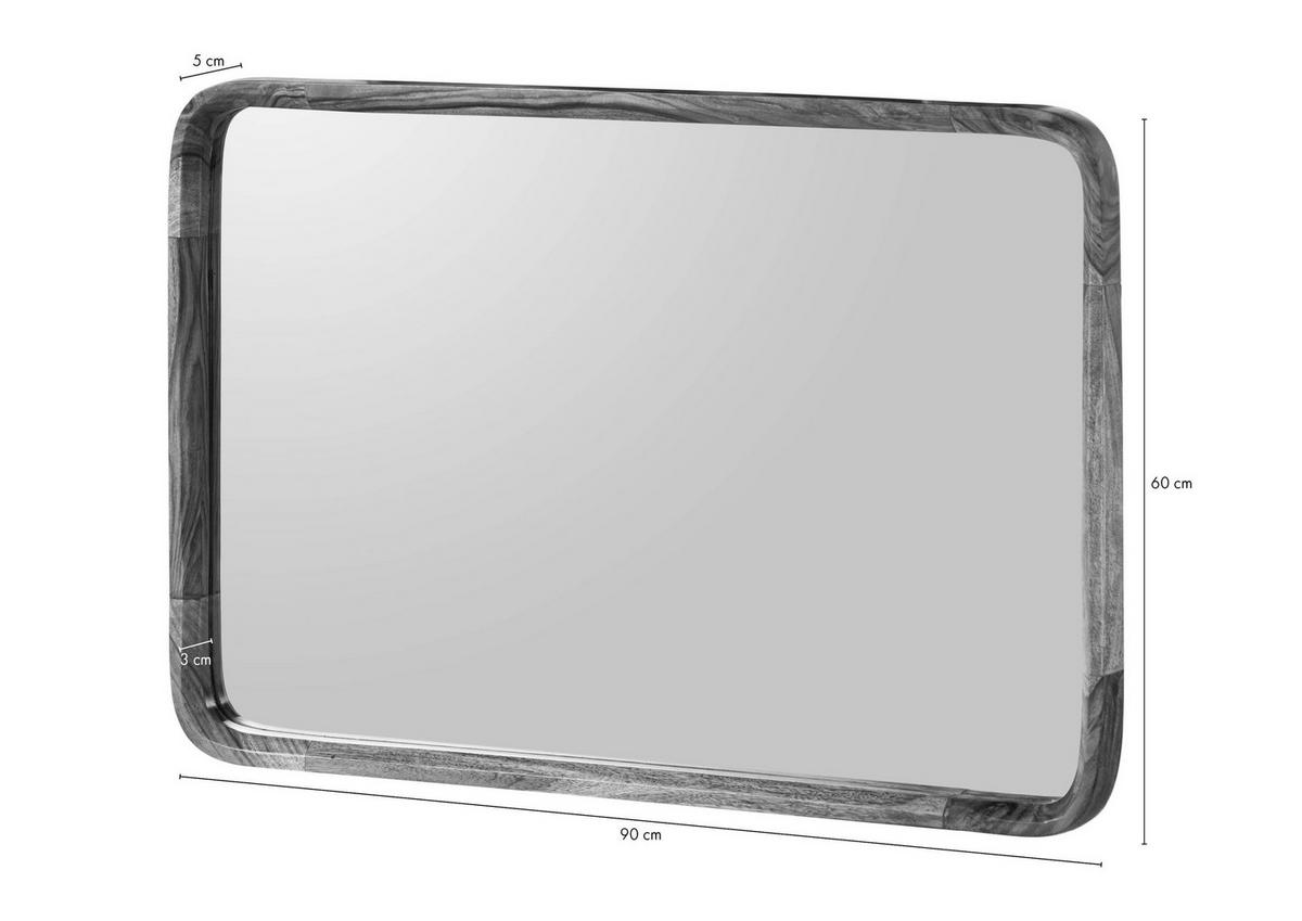 WANDSPIEGEL Sheesham 60x5x90 hellbraun lackiert MAILAND #140 - Braun, Holzwerkstoff (60/90/5cm) - Massivmoebel24