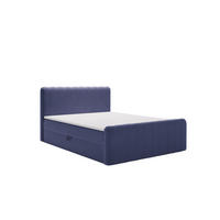 BOXBETT OSLO mit Bettkasten Stoff Komodo Marineblau 140x200 cm - Dunkelblau, Holz (140/200cm) - Kaiser Möbel