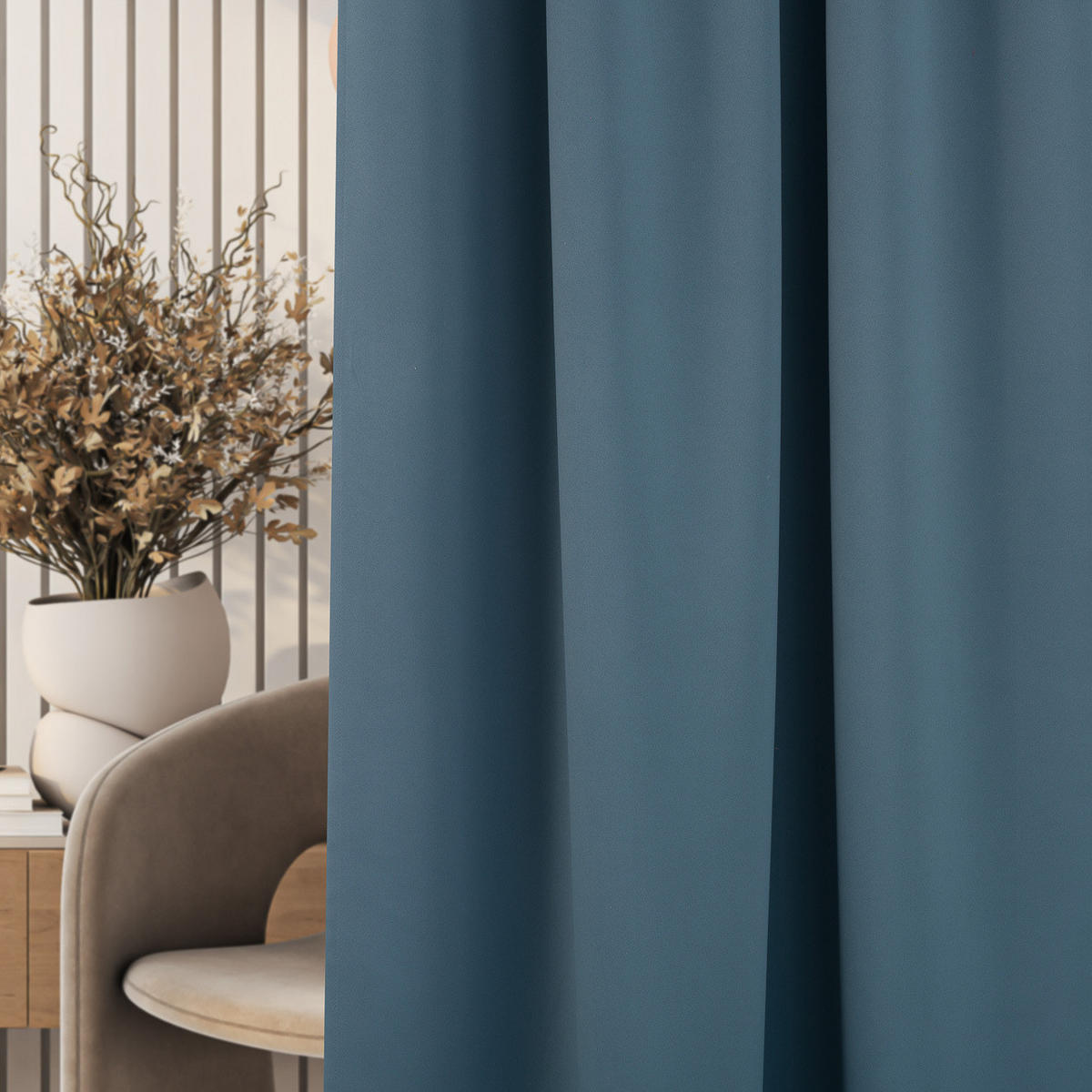 VERDUNKELUNGSVORHANG mit Schlaufenband 140x280 cm petrol - Blau, Textil (140/280/1cm) - Dekoria