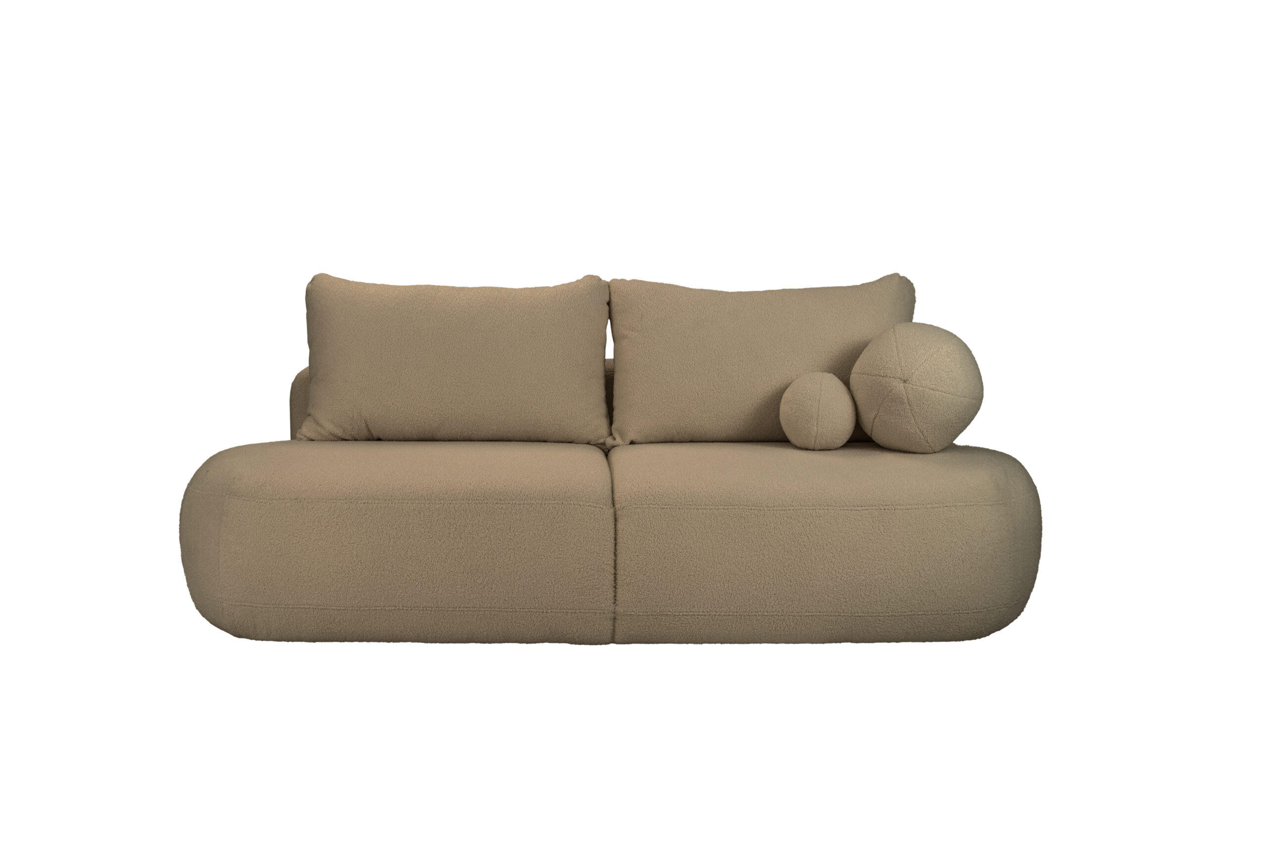 SCHLAFSOFA Mit Bettkasten Fabo, Stoff Quelle Hellbraun - Hellbraun, Holz/Textil (240/90/90cm) - Kaiser Möbel