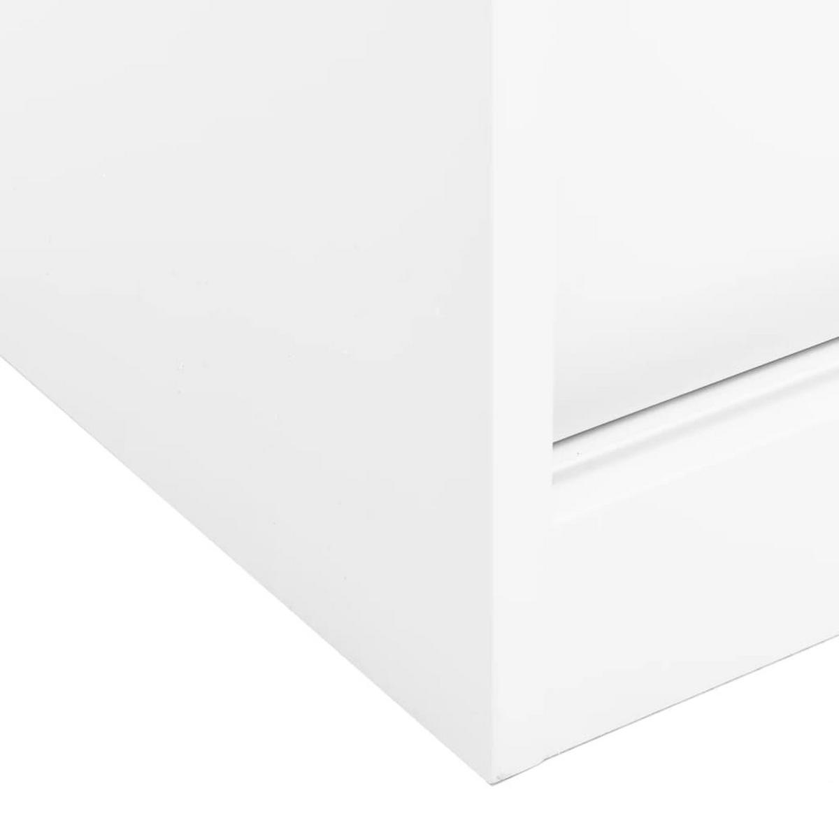 AKTENSCHRANK Richardson 90/40/90 cm - Weiß, Metall (90/90/40cm) - Nettlife