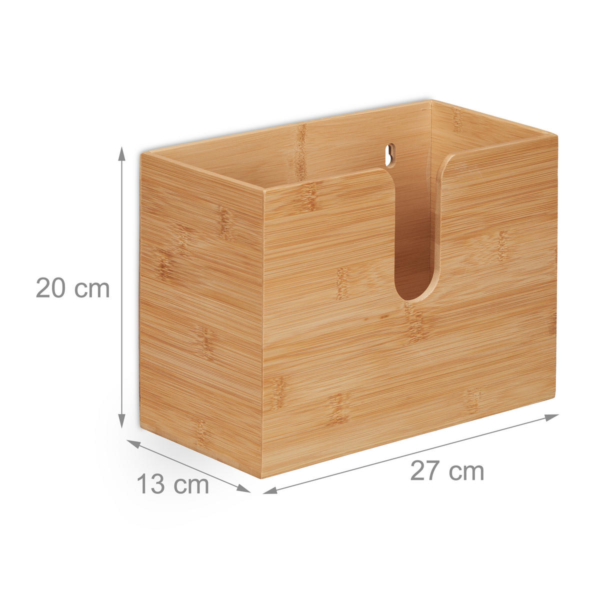 PAPIERHANDTUCHSPENDER - Hellbraun, Holz (27/20/13cm) - Relaxdays