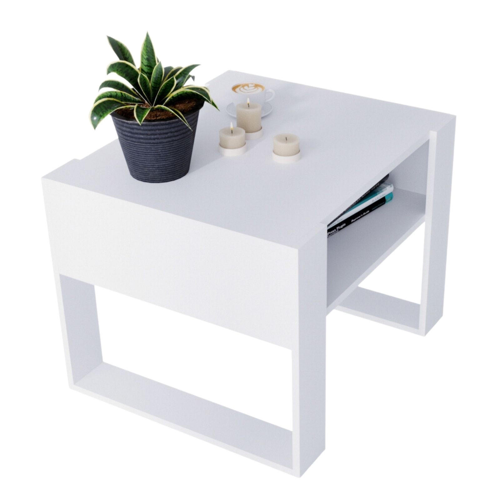 COUCHTISCH Karo65 65/45/53,6 - Weiß, Holzwerkstoff (54/65/45cm) - RAUMHIRSCH FURNITURE