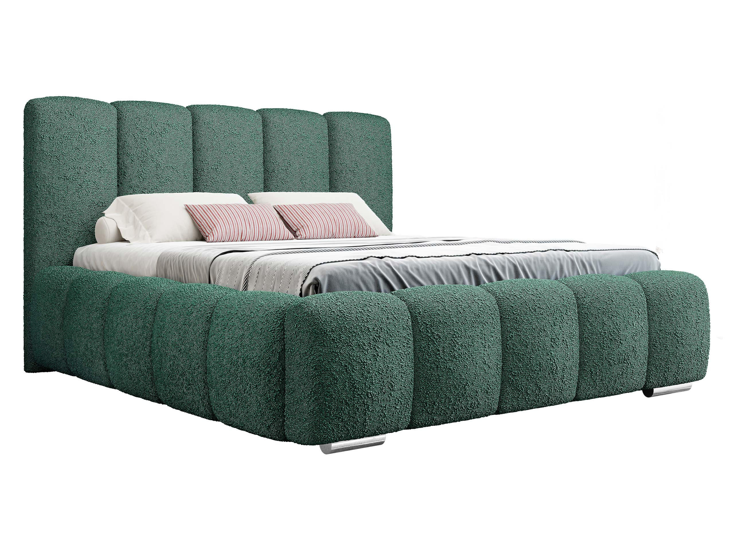 POLSTERBETT Wizko Boucle - Chromfarben/Naturfarben, Holz/Holzwerkstoff (140/200cm) - MIRJAN24