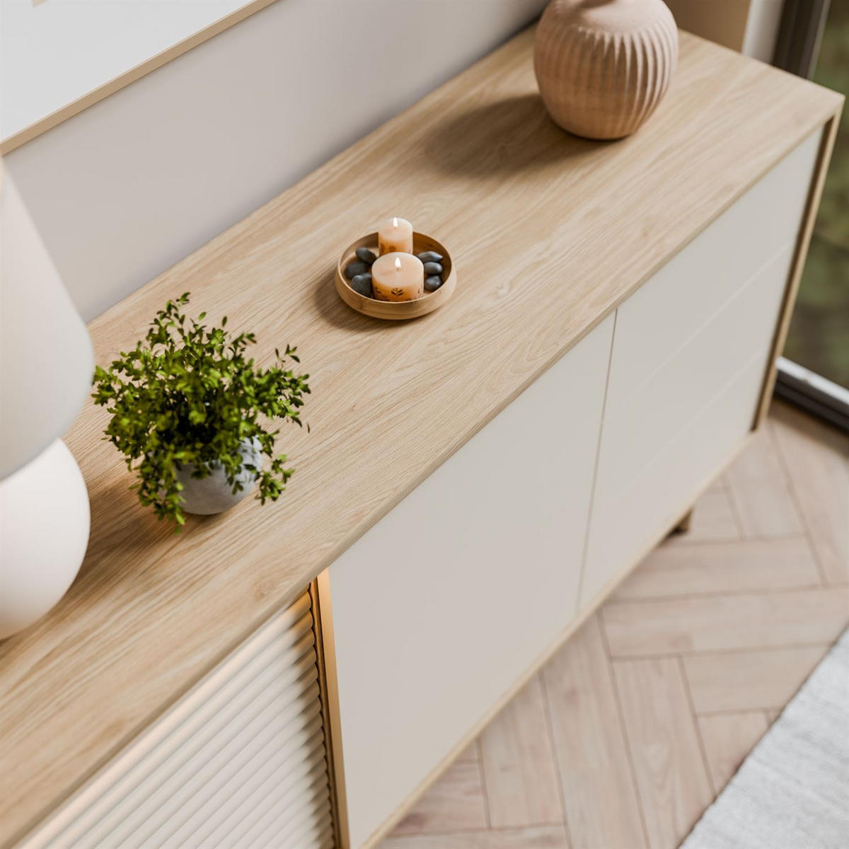 KOMMODE FLORENCE 2D3S mit Schubladen - Kaschmir, Holzwerkstoff (140/77/40cm) - Lookway