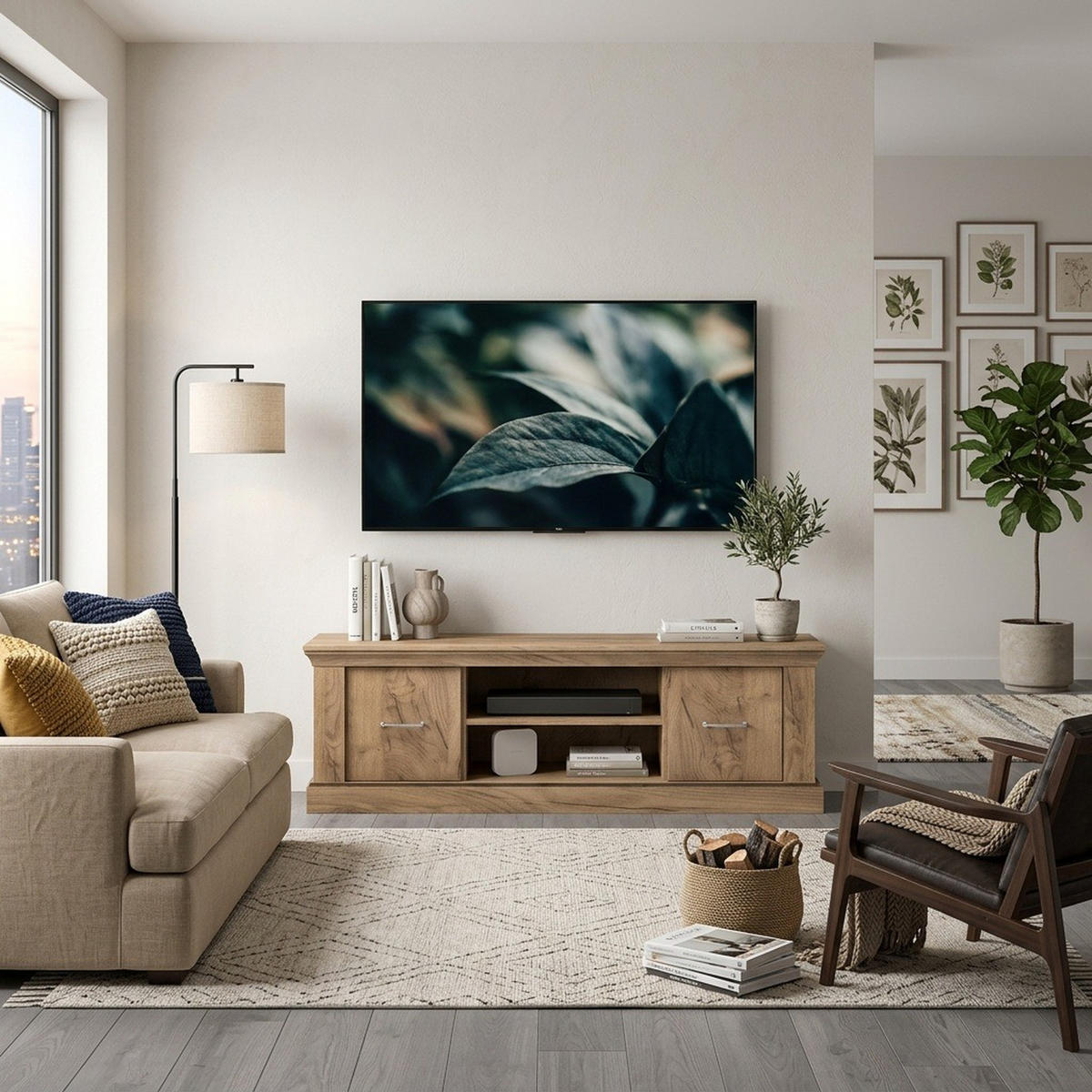 TV-LOWBOARD Antica New AN-15 162 x 50 x 42 cm Kraft Gold - Wildeiche, Holzwerkstoff (162/50/42cm) - Koseto