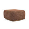 POUF Strukturstoff Stoff Orange - Terra cotta/Orange, Holz/Textil (83/95/41cm) - Makamii
