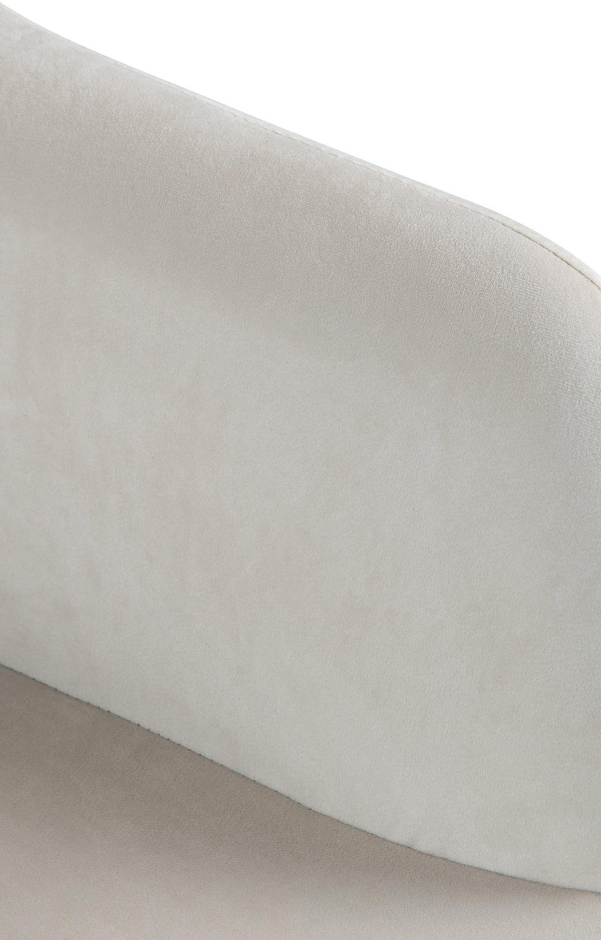 BARHOCKER Samt creme - Chromfarben/Creme, Textil (57/97/59cm) - CLP