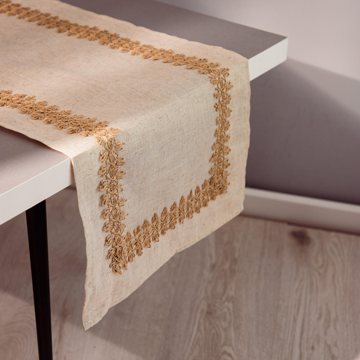 TISCHLÄUFER Lintilo 40/160 cm - Beige, Textil (40/160cm) - Homla