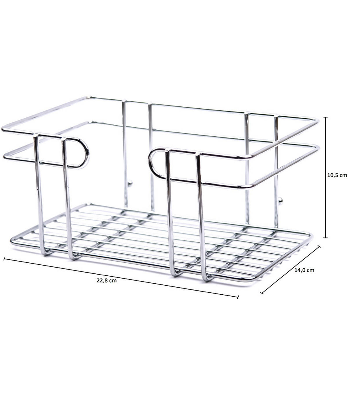 DUSCHABLAGE 22,8 x 14 x 10,5 Transparent - Transparent, Metall (22.8/14/10.5cm) - Sanilo