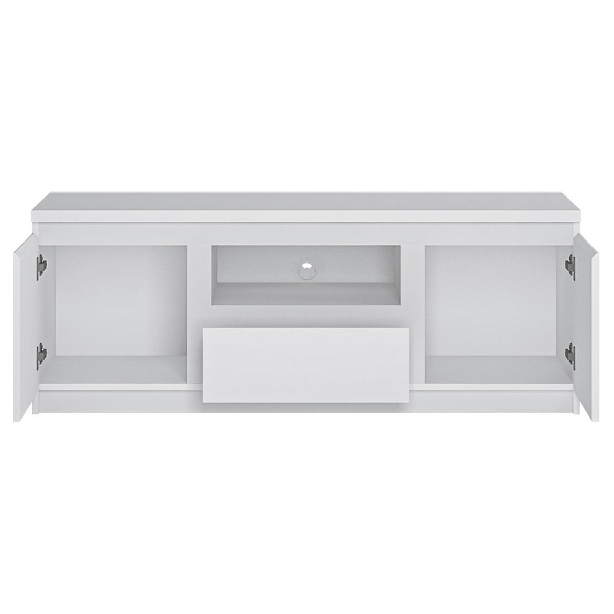 LOWBOARD Fortaleza-129 - Weiß, Holzwerkstoff (135/51/45cm) - Lomado