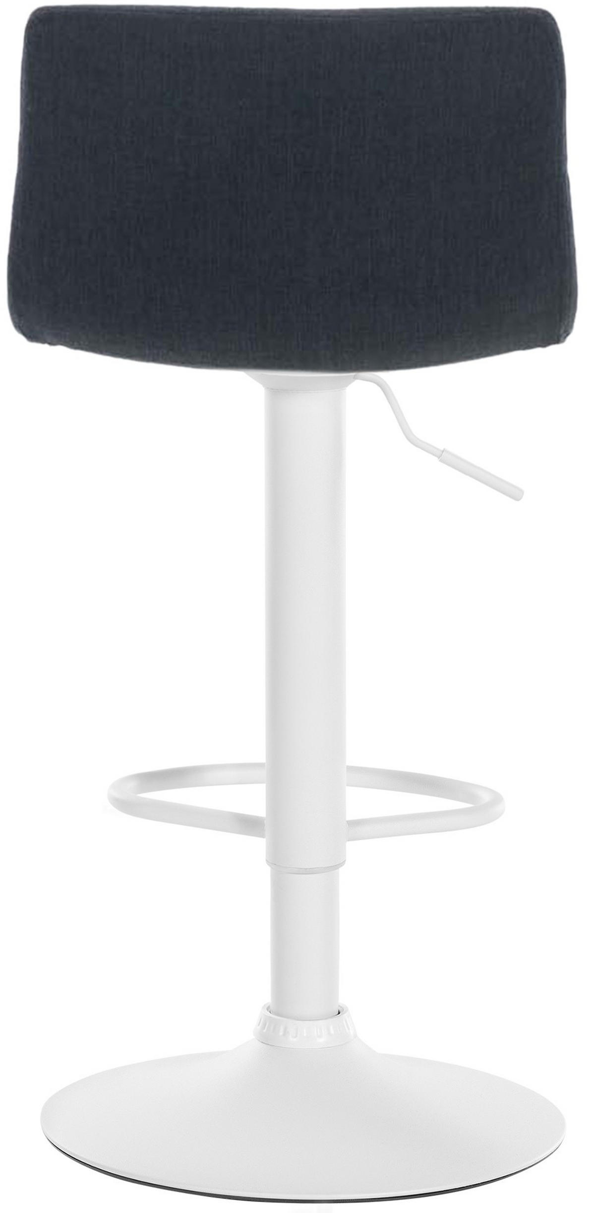 BARHOCKER Pesan Stoff Schwarz Weiß - Schwarz, Textil/Metall (39/84/36cm) - DELUKE