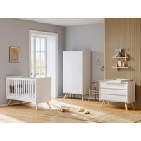 BABYZIMMER Vienna Set A - 4-teilig - Weiß - Weiß, Holzwerkstoff (100/200/58cm) - QMM TraumMöbel