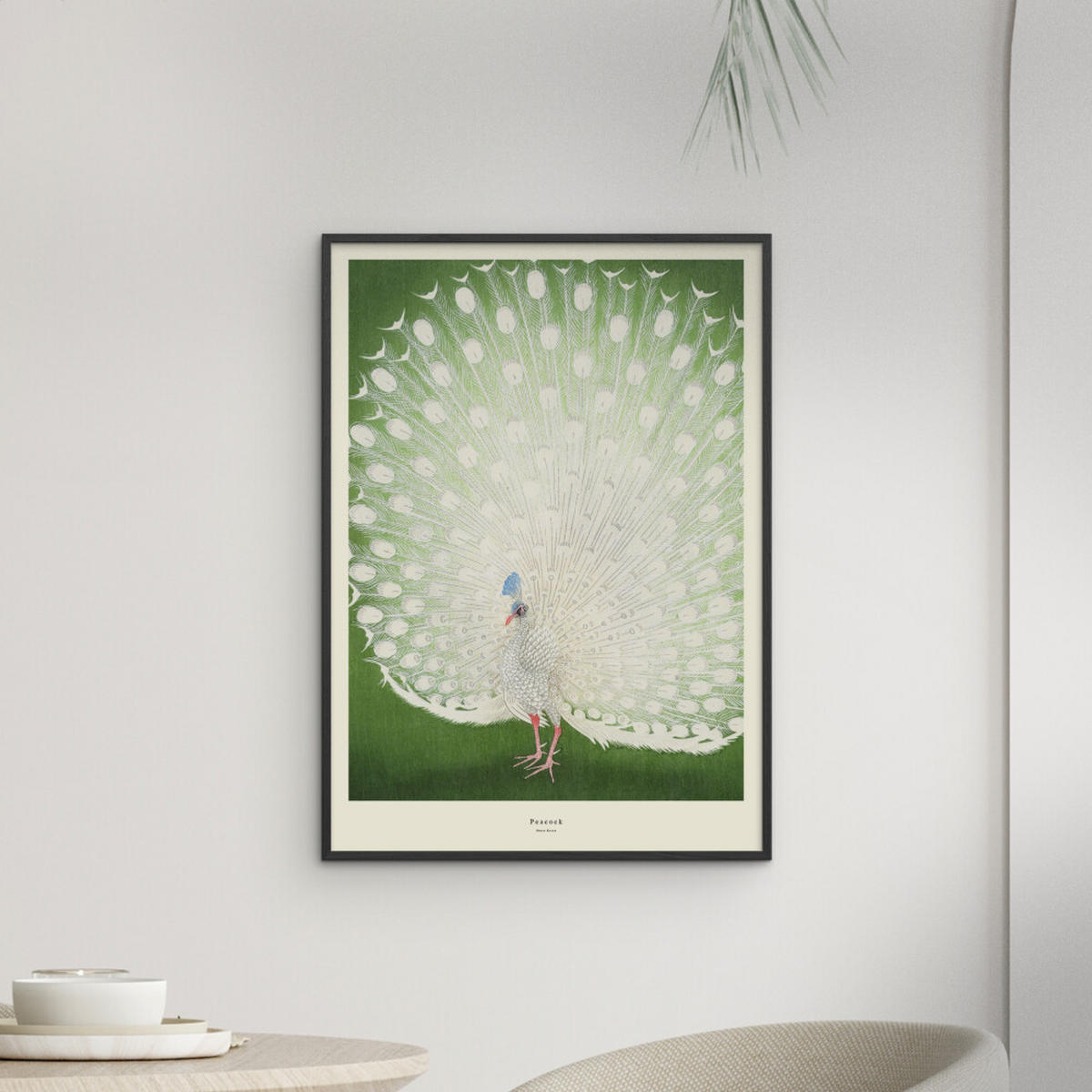 POSTER mit Rahmen A.P. Atelier - Peacock - Schwarz/Grün, Holz/Papier (50/70cm) - Poster&Frame