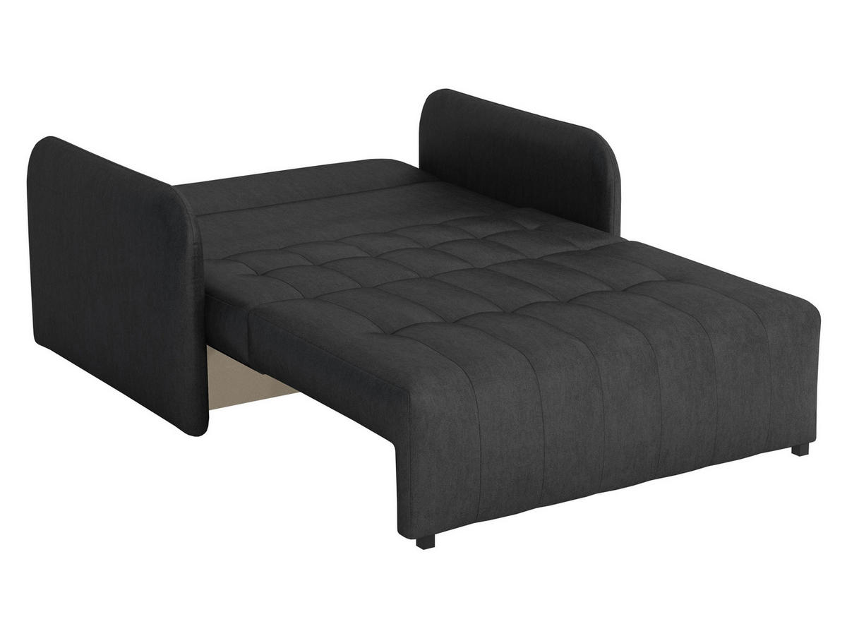 SCHLAFSOFA Viva Grand II - Schwarz/Braun, Holz/Kunststoff (125/85/95cm) - MIRJAN24