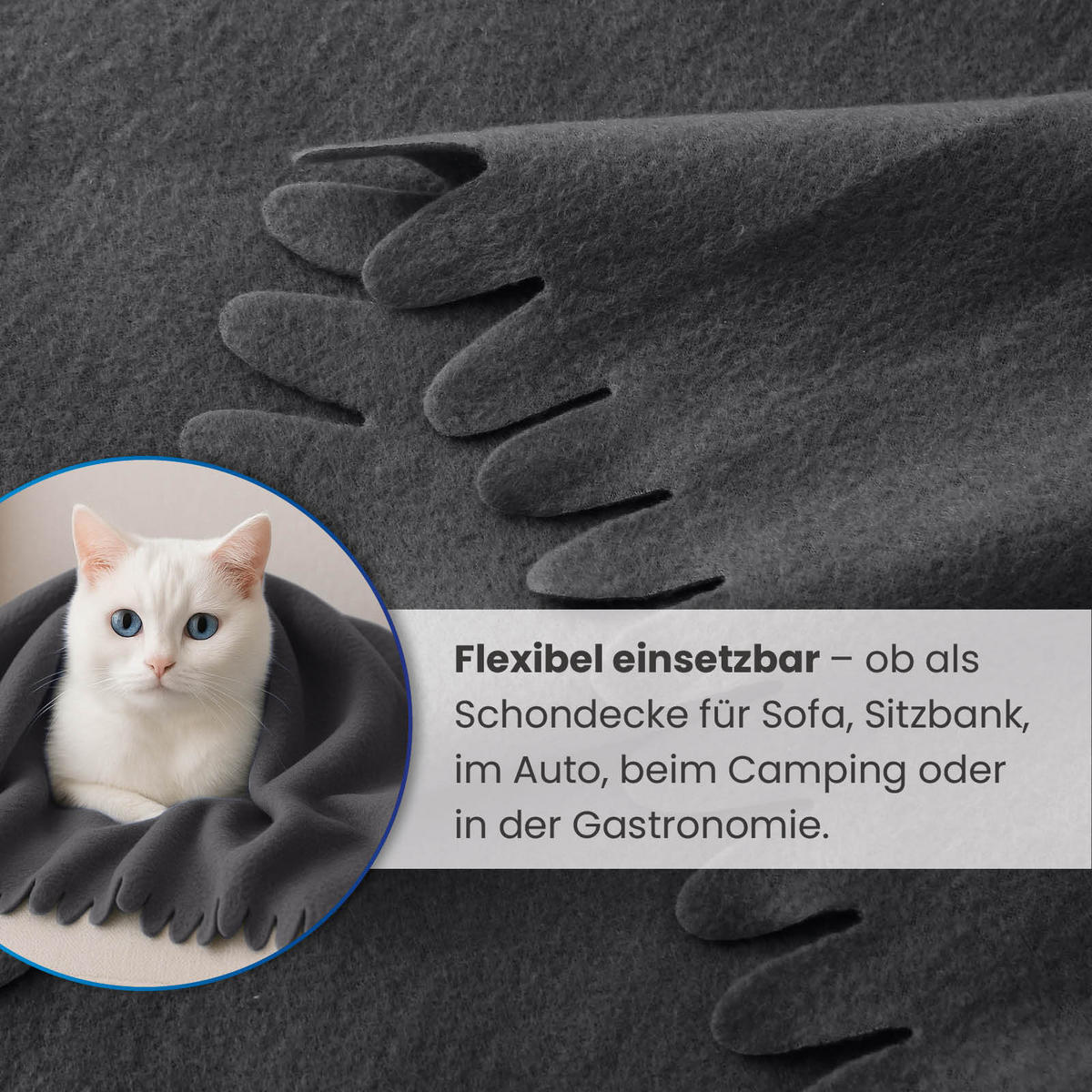 3ER Set Fleecedecken wave 120x160 dunkelgrau - Dunkelgrau, Textil (120/160cm) - wometo