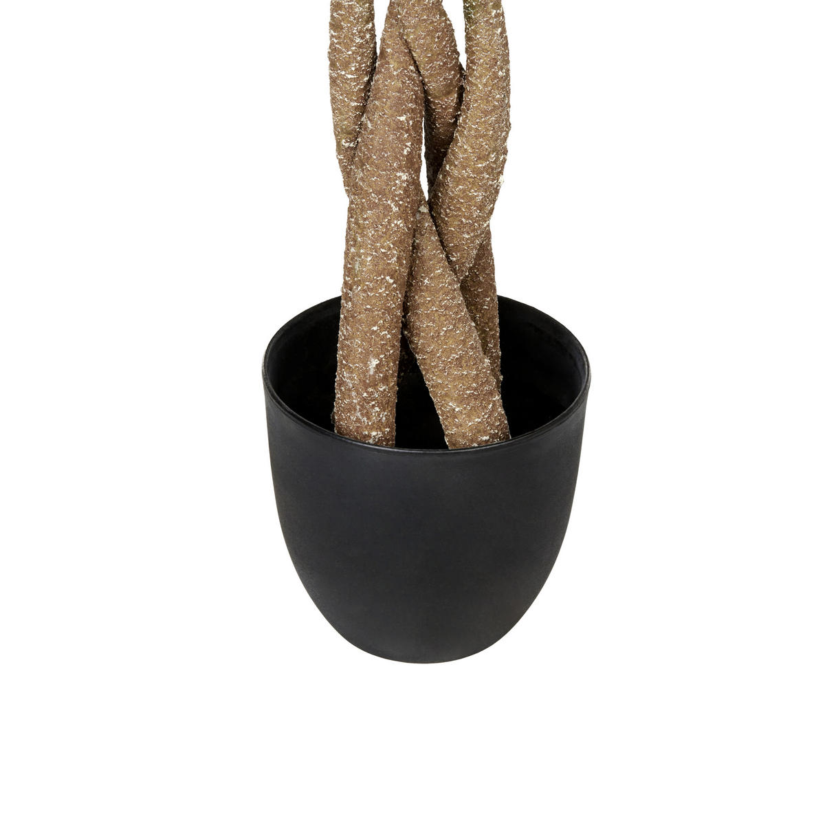 KUNSTPFLANZE im Blumentopf 120 cm Grün/Schwarz Pachira Tree - Schwarz/Grün, Kunststoff (120cm) - Beliani