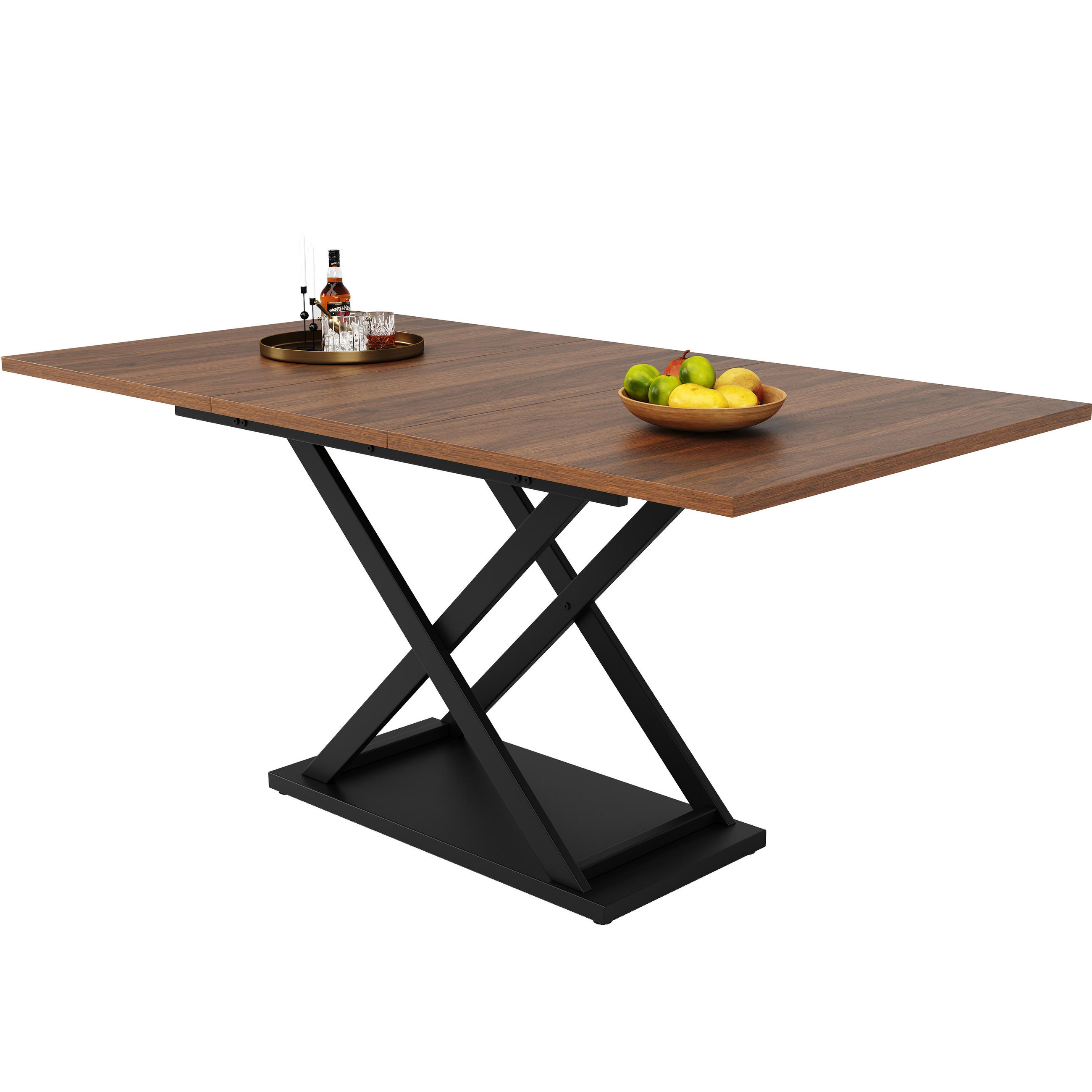 ESSTISCH ausziehbar 120-160/80/75 cm DE-39663 Walnuss - Walnussfarben, Holzwerkstoff (80/120/75cm) - ComfortXL