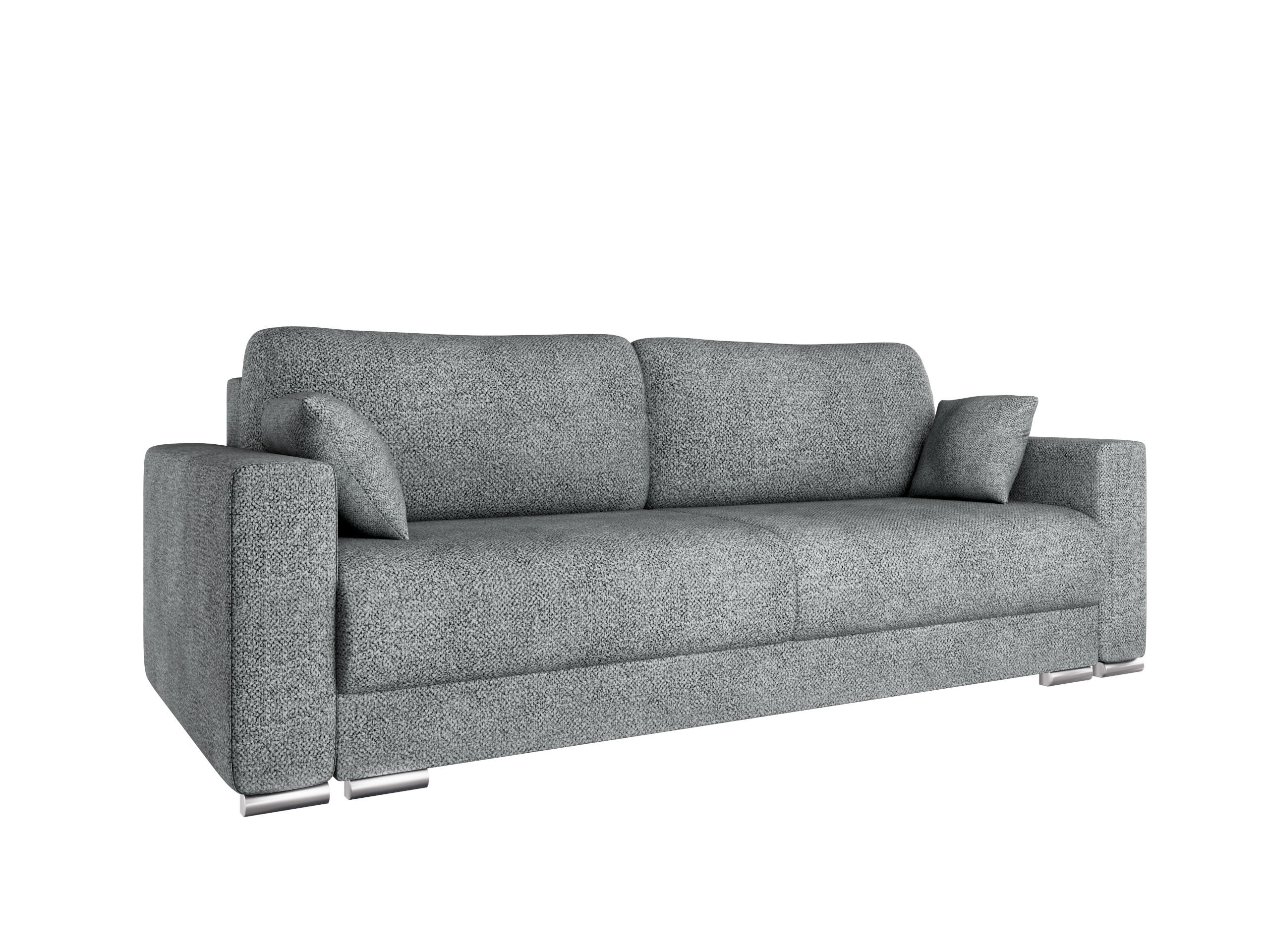 SCHLAFSOFA Calma mit Bettkasten 3-Sitzer modernen Stil, Grau - Grau, Holz (229/87/97cm) - Panda Möbel
