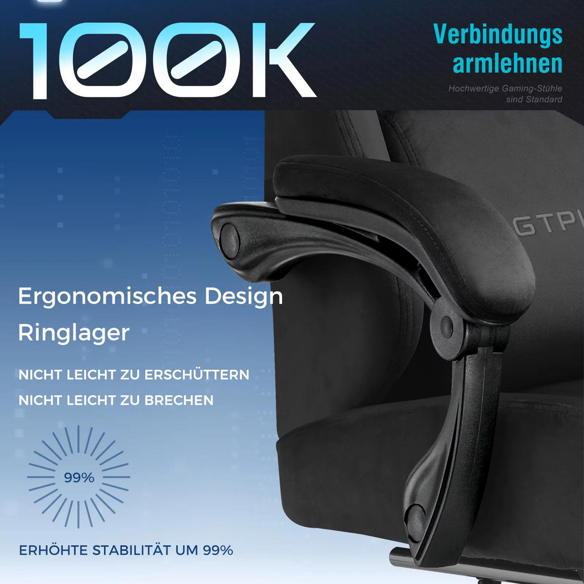 GAMINGSTUHL Stoff Atmungsaktiv Ergonomisch Rot - Rot, Metall (67/131/49cm) - Kaket