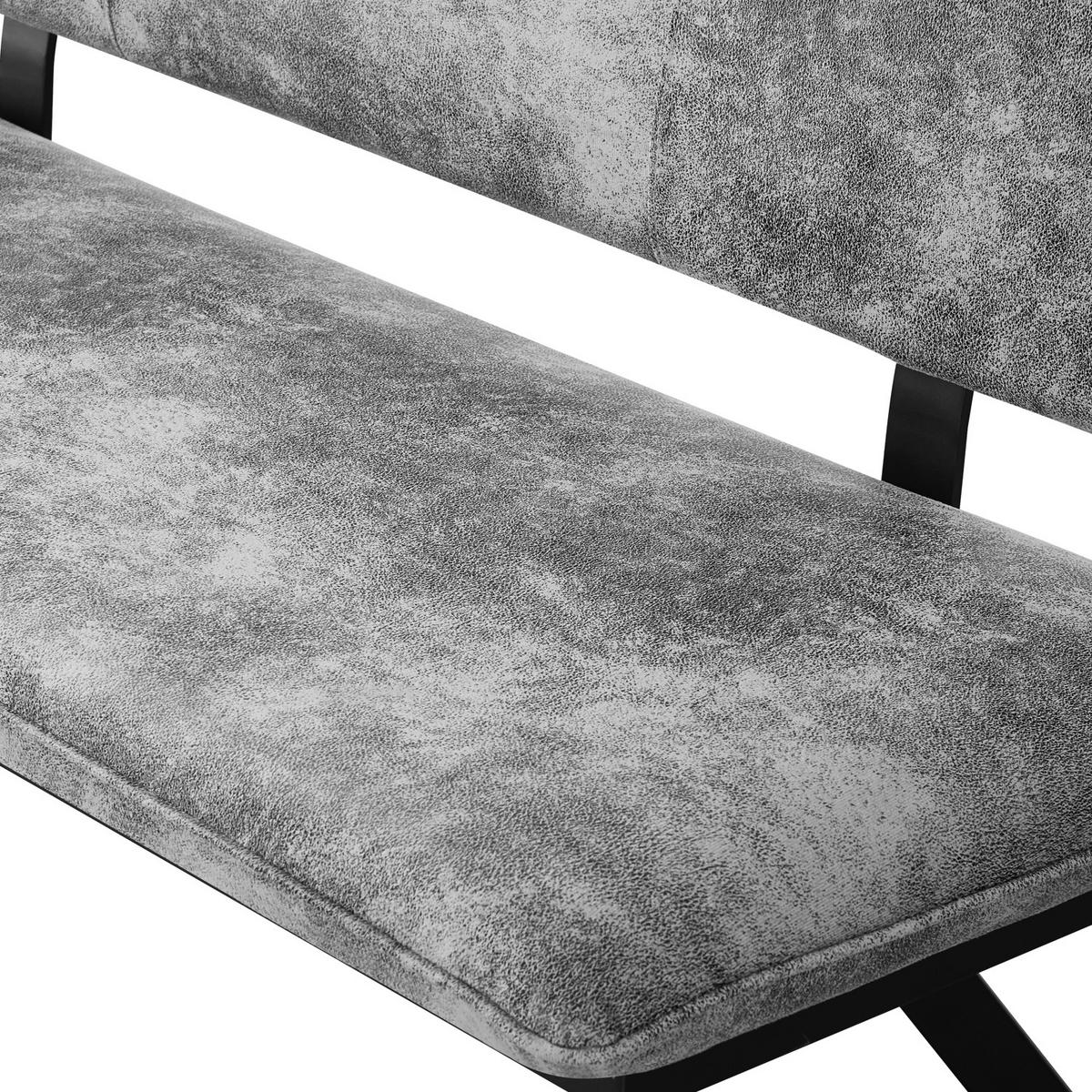 SITZBANK JUNA 160/57/86 cm Grau - Grau, Textil/Metall (160/86/57cm) - B&D Home