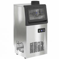 EISWÜRFELMASCHINE aus Edelstahl Silber - Silberfarben, Metall (33.5/71.5/35cm) - HOMCOM