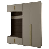 GARDEROBEN-SET 236,7/200/47 - Kaschmir/Goldfarben, Holz/Kunststoff (200/236.7/47cm) - Abiks Möbel