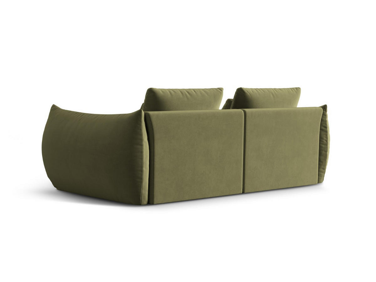 SOFA modular Bloom aus Samt hellgrün 3 Sitzplätze - Hellgrün, Textil (106/95/232cm) - Micadoni