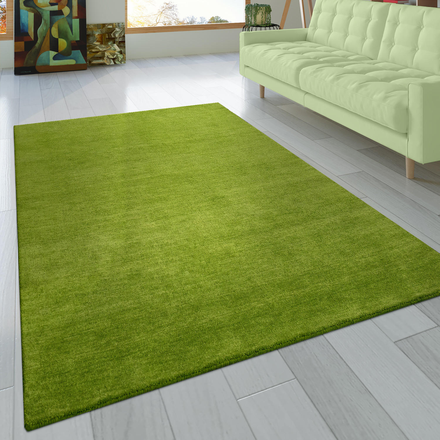 HOCHFLORTEPPICH 240/340 cm Atlas 100 - Grün, Textil (240/340cm) - Paco Home