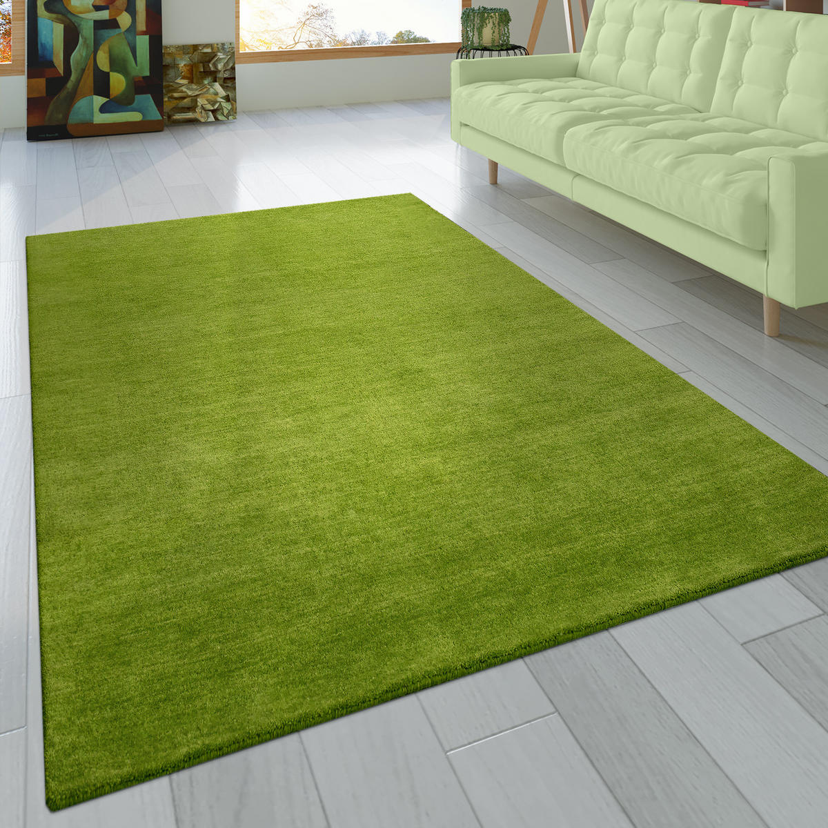 HOCHFLORTEPPICH 240/340 cm Atlas 100 - Grün, Textil (240/340cm) - Paco Home