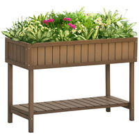HOCHBEET DE-15982 mit 8 Fächern Naturholz - Braun, Holzwerkstoff (110/76/46cm) - ComfortXL