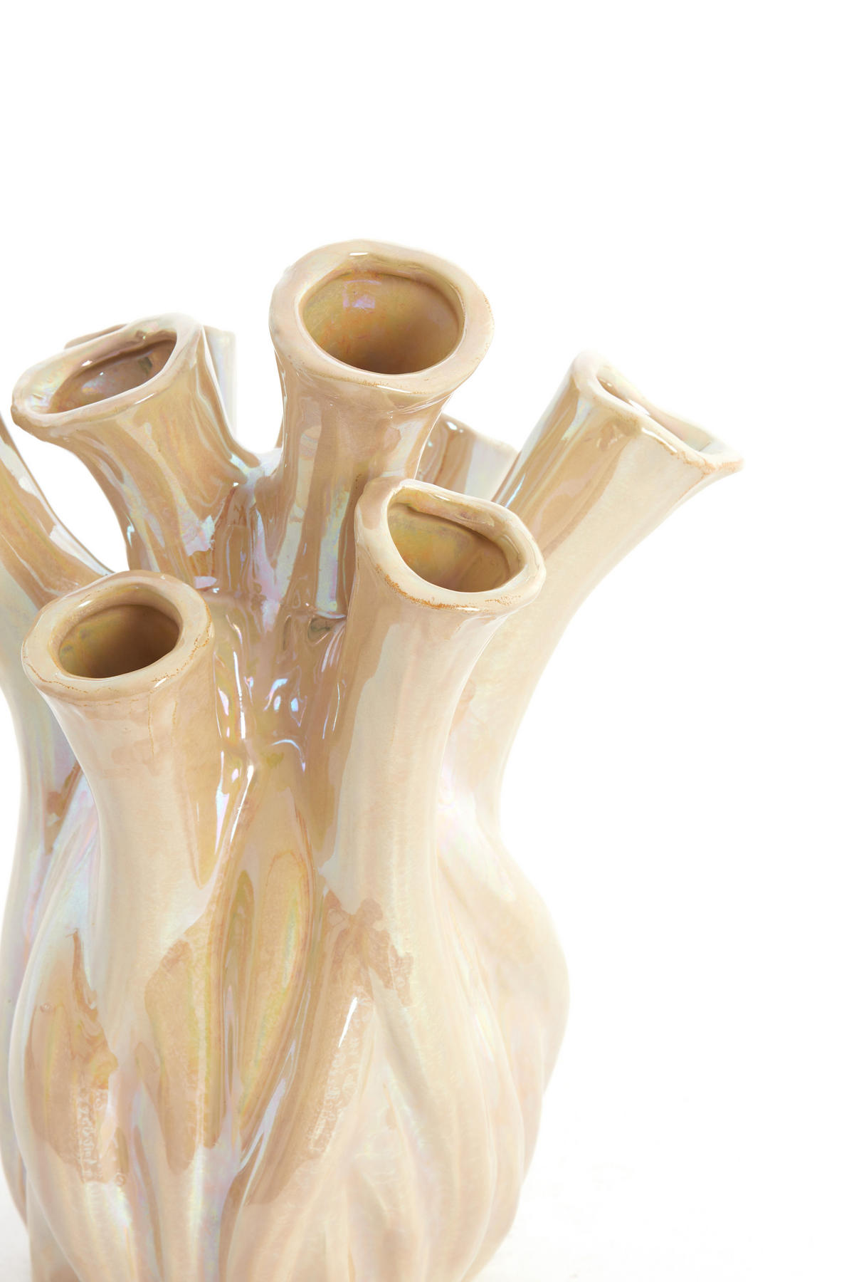 VAZE Lyset Braun 17.5/17.5/20 cm - Braun, Keramik (20cm) - Light & Living