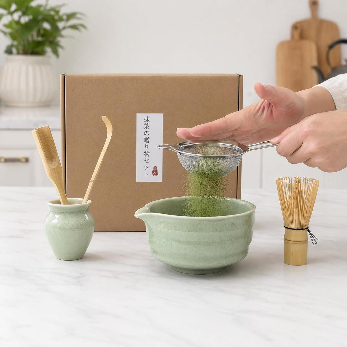 MATCHA Set 6-teiliges Set Grün - Grün, Keramik (14/1.5/14cm)