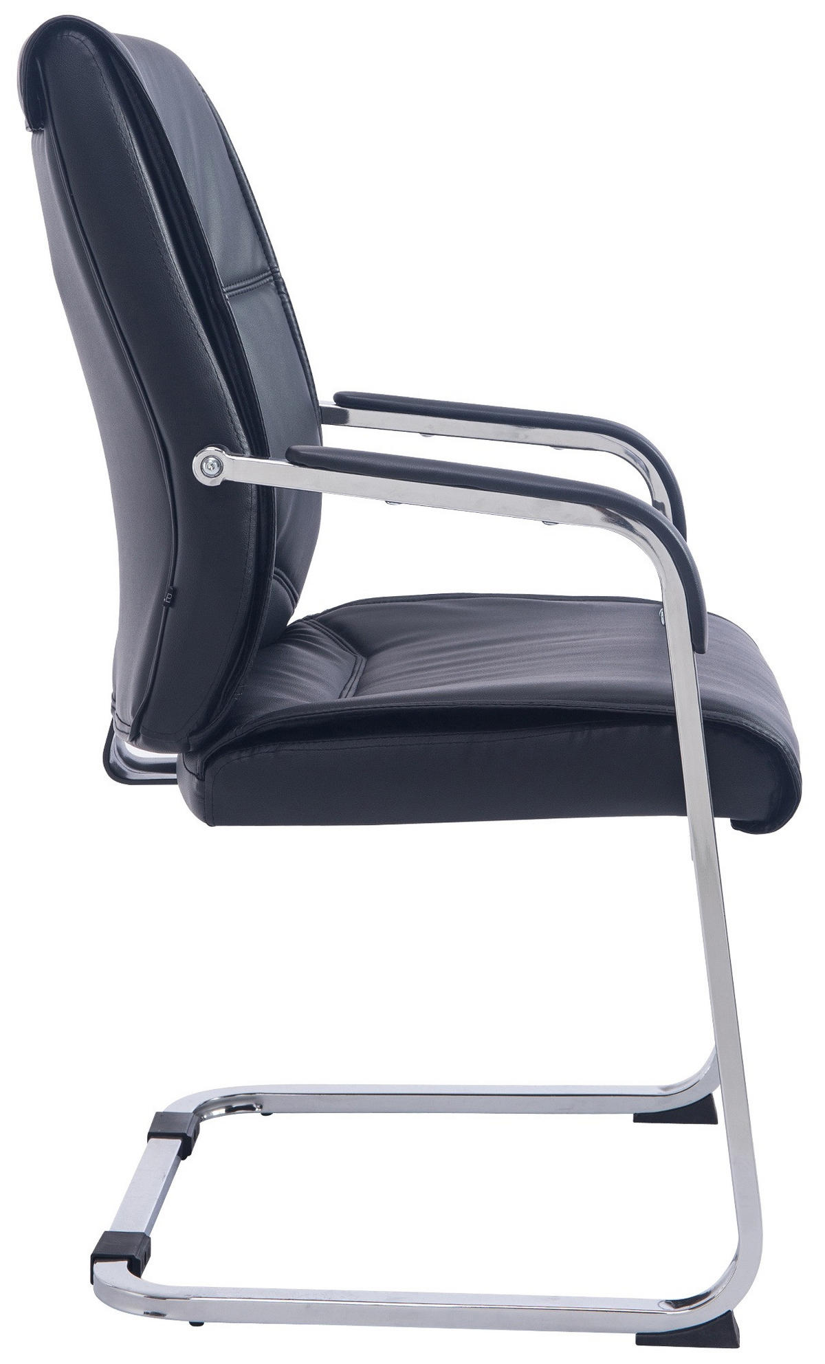 SCHWINGSTUHL Lederlook schwarz - Schwarz, Textil/Metall (58/102/65cm) - CLP