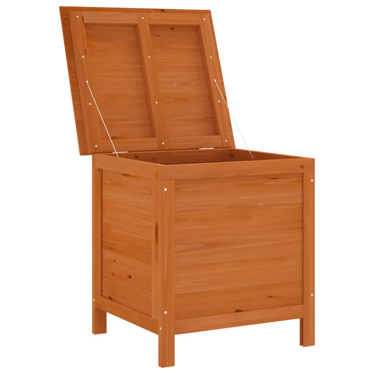 GARTENTRUHE Braun 50x49x56,5 cm Massivholz Tanne - Braun, Holzwerkstoff (50/56.5/49cm) - furnicato