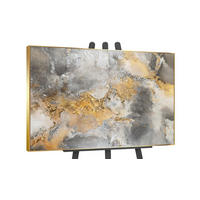 GEMÄLDE Harmonie von Gold und Silber II Schattenfugenrahmen Gold 120x80 cm - Goldfarben, Holz (120/80cm) - YS-art gallery