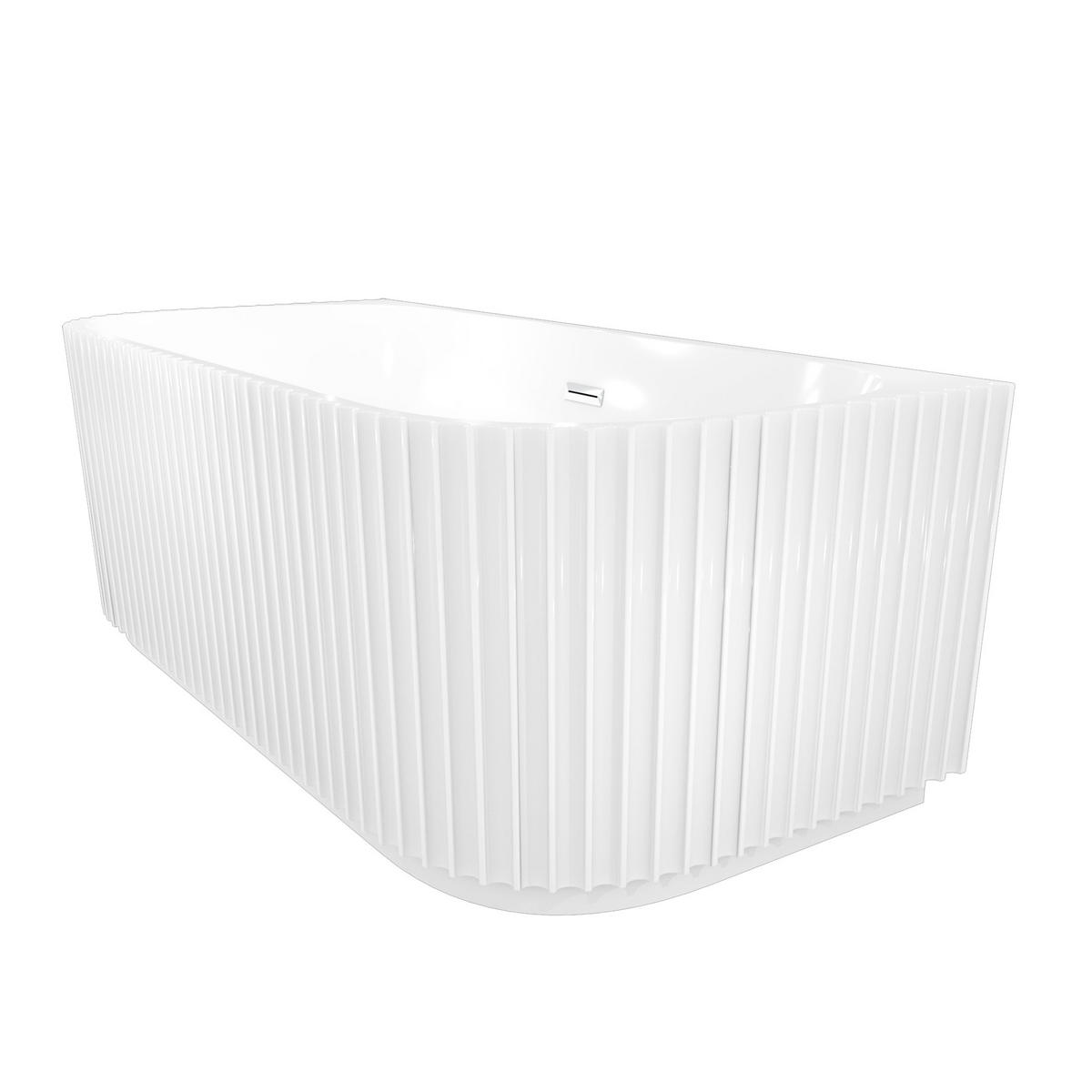 FREISTEHENDE Badewanne Wanne F07 170x80cm ohne Armatur - Weiß, Glas/Kunststoff (80/58/170cm) - AcquaVapore by Sandra Jentho