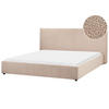 BETT mit Lattenrost 180/200 cm Taupe Lavaur - Taupe, Textil (180/200cm) - Beliani