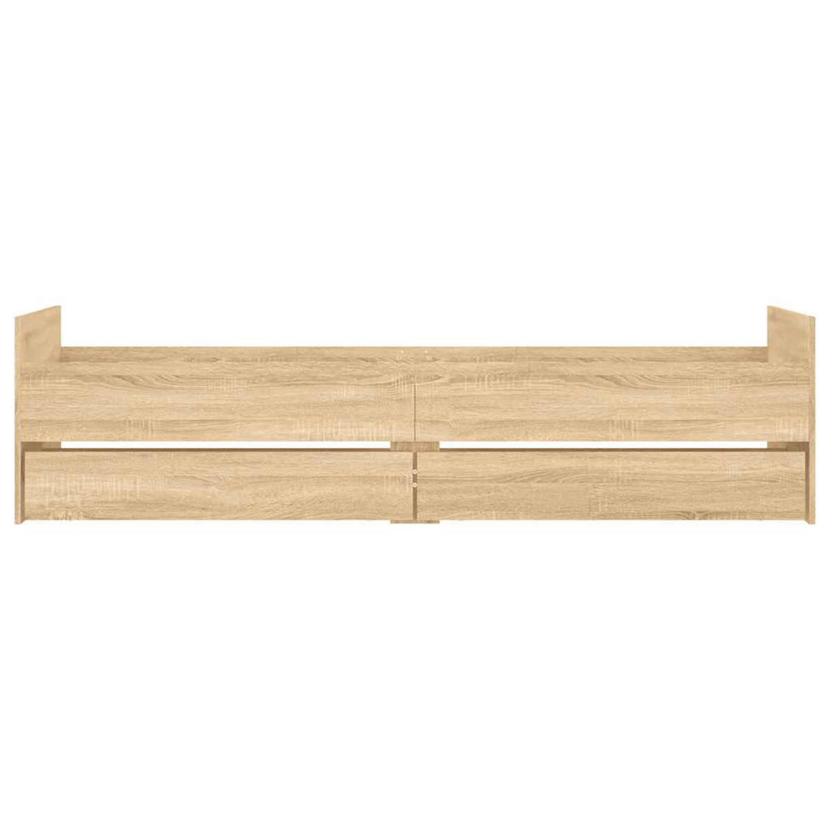 BETTGESTELL Mit Schubladen Sonoma-Eiche 100/200 Cm - Braun, Holzwerkstoff (100/200cm) - vidaXL