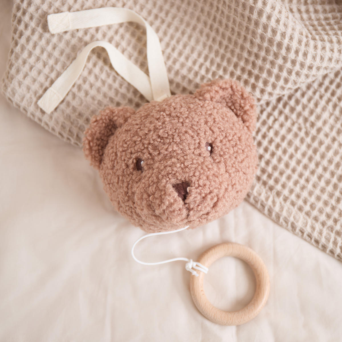 MUSIKSPIELUHR Bär - ab Geburt - Braun, Textil (16/30cm) - Bieco Spielwaren