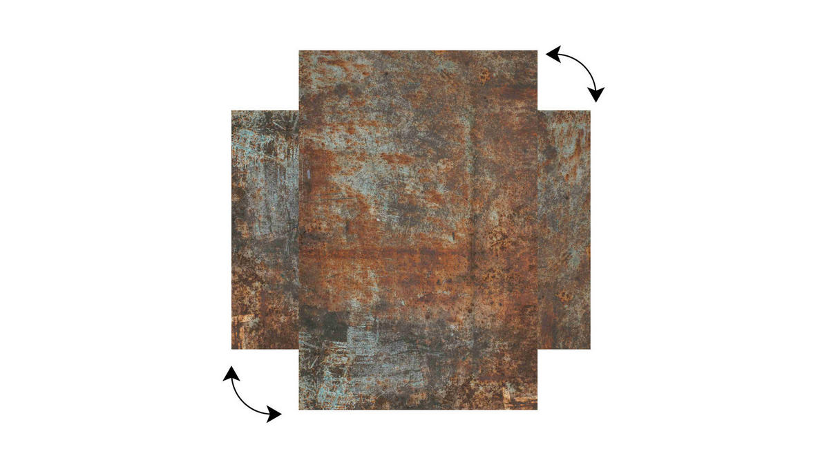 METALBOARD ROST 90x60cm + Zubehör-Set - Braun, Metall (90/60/1.8cm) - ALLboards
