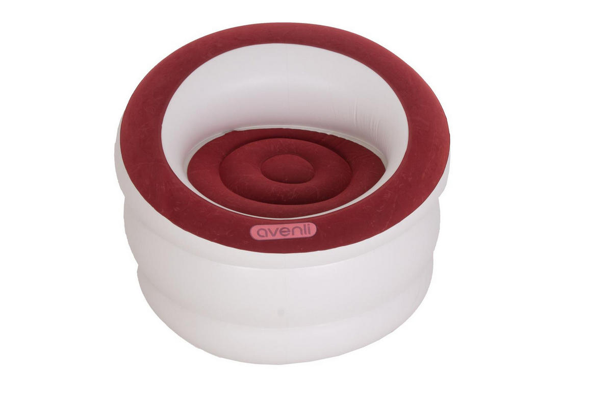 LUFTSESSEL aufblasbarer Sessel 85x82x60 cm rot - Rot, Kunststoff (82/60/85cm) - Avenli