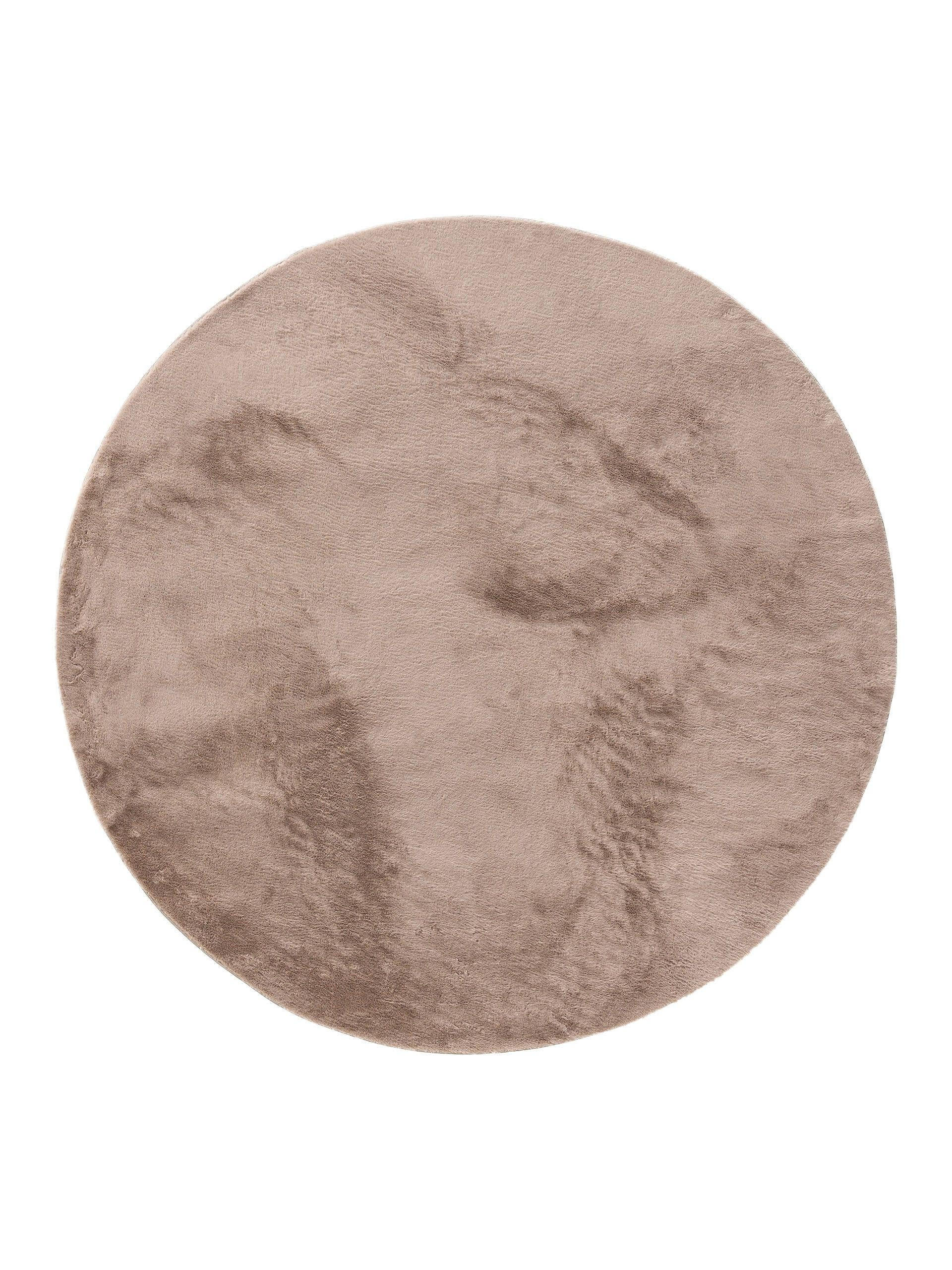 KUNSTFELLTEPPICH Furry Taupe ø 120 cm rund - Taupe, Kunststoff (120/120cm) - benuta